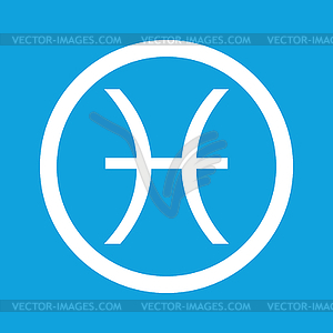 Pisces sign icon - vector image