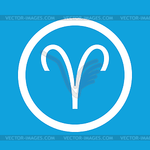 Aries sign icon - vector clip art