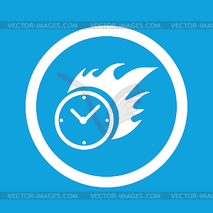 Burning clock sign icon - vector EPS clipart