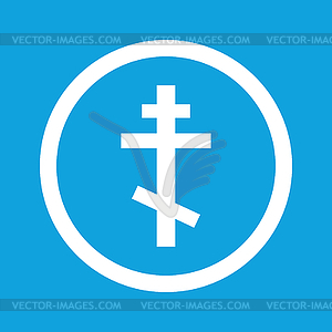 Orthodox cross sign icon - stock vector clipart