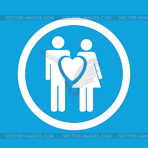 Love couple sign icon - vector image