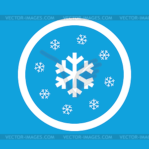 Снежинки знак значок - векторное изображение клипарта