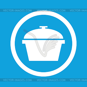 Pan sign icon - color vector clipart