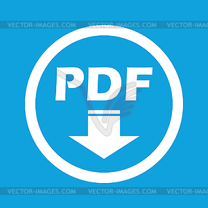 PDF download sign icon - vector clipart