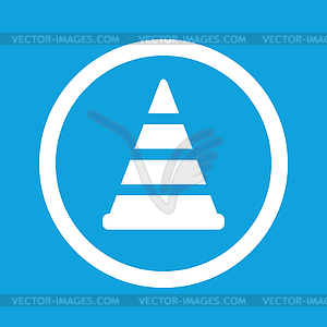 Traffic cone sign icon - vector clipart