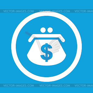 Dollar purse sign icon - royalty-free vector clipart