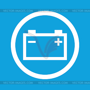 Accumulator sign icon - vector clipart