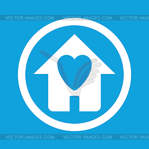 Beloved house sign icon - color vector clipart