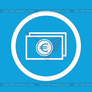 Евро значок законопроект знак - иллюстрация в векторном формате