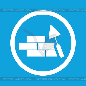 Building wall sign icon - vector clipart