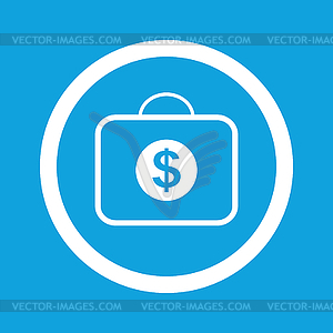 Dollar bag sign icon - vector clipart