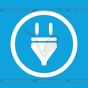 Plug sign icon - royalty-free vector clipart