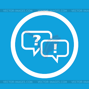 Question answer sign icon - vector image