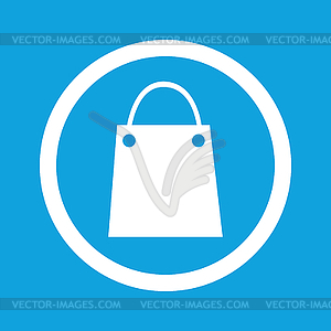 Shopping bag sign icon - vector clip art