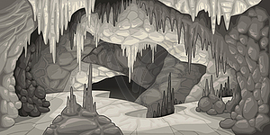 Inside cavern - vector EPS clipart