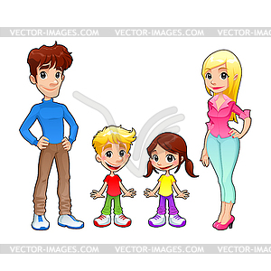 Funny family - vector clipart / vector image