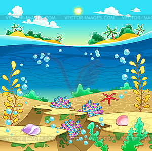 Under sea - vector clip art