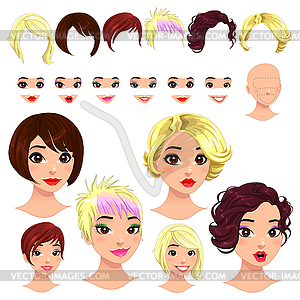 Fashion female avatars - vector image