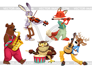 Musician animals - vector image