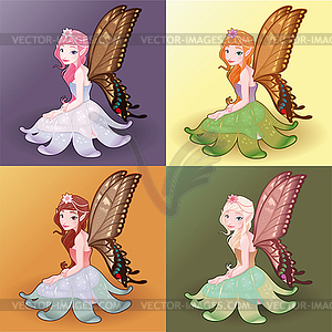 Young fairies - vector clipart
