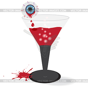 Abstract eye with blood, halloween style - vector clipart