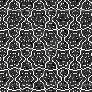 Seamless pattern lines with wavy, hexagon background - royalty-free vector clipart