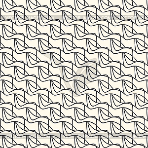 Abstract line and curve seamless pattern - vector clipart
