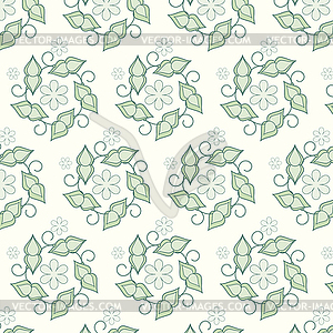 Seamless floral pattern background - vector clipart