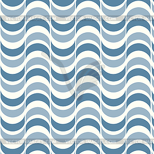 Seamless geometric pattern with wavy background - vector image