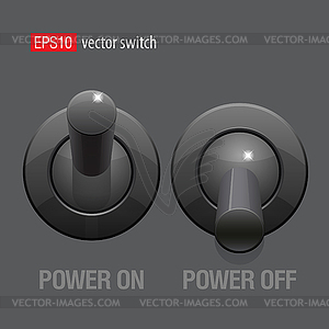 Cool Realistic Toggle Switch grey color - vector image