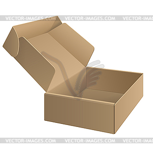 Пакет Картонная коробка открыт - клипарт в векторе / векторное изображение