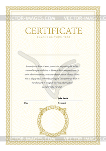 Vertical Template certificate and diplomas - vector image