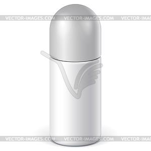 Realistic White Cosmetics bottle can Spray - vector clipart