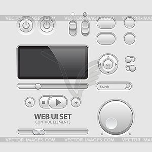Свет Web UI элементы дизайна Серый - клипарт в векторе