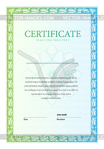 Certificate. pattern that is used in currency and - vector clipart