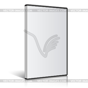 Прохладный Реалистичная чехол для DVD или компакт-диска диска - стоковое векторное изображение