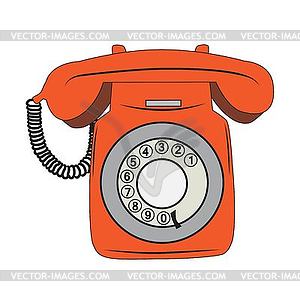 Retro phone - vector image