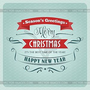 Retro Christmas - holidays type design - vector clipart