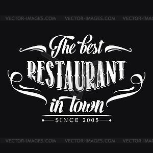 Retro restaurant poster - royalty-free vector image