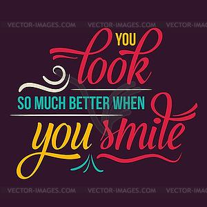 Positive inspirational life quote - vector image