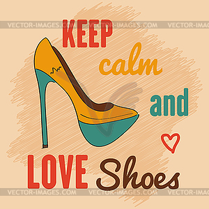 Quote Typographic Background about shoes - vector EPS clipart