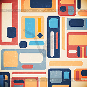 Retro geometrical abstract background - vector image