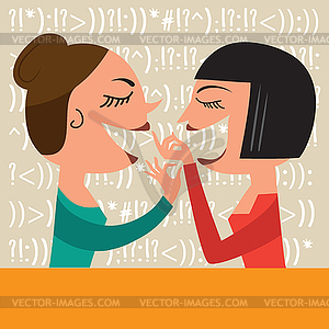 Gossiping Women - vector image