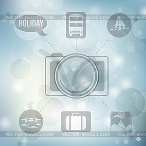 Set of flat design concept icons for holiday and - vector image