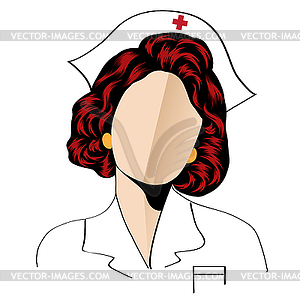 Beautiful friendly and confident nurse - vector clip art