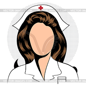 Beautiful friendly and confident nurse - vector clipart