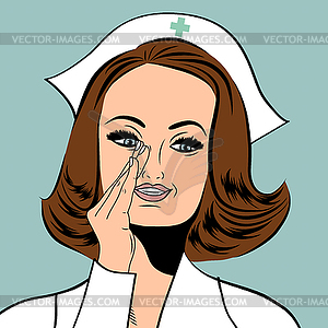 Beautiful friendly and confident nurse - vector clip art