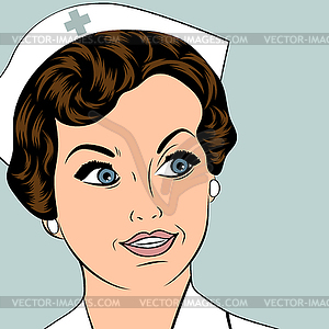 Beautiful friendly and confident nurse - vector image
