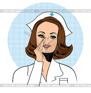 Beautiful friendly and confident nurse - vector image