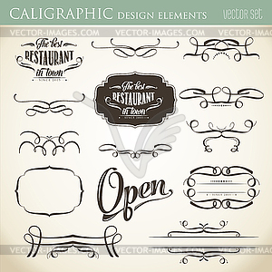 Каллиграфические элементы дизайна, чтобы украсить ваш - клипарт в векторе / векторное изображение